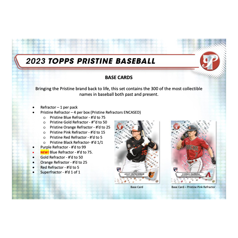 2023 Topps Pristine Baseball Hobby 8 Box Case