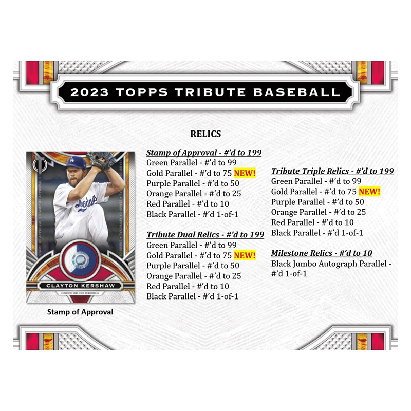 2023 Topps Tribute Baseball Hobby Box