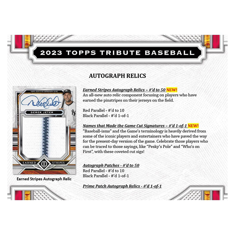 2023 Topps Tribute Baseball Hobby Box