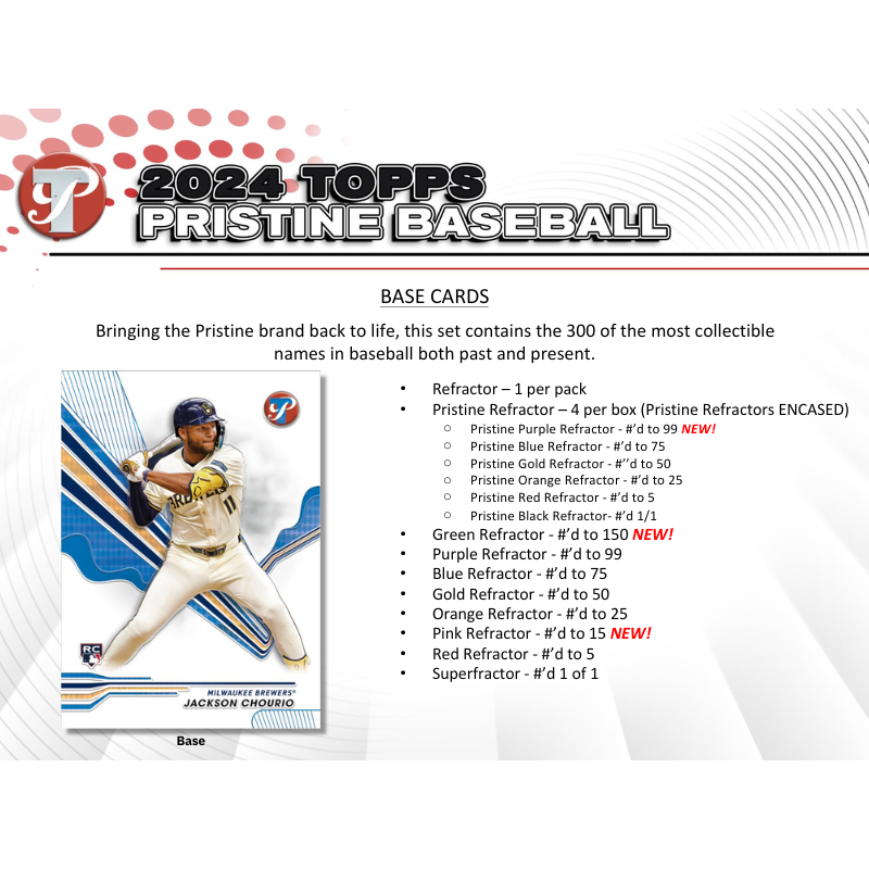 2024 Topps Pristine Baseball Hobby Box