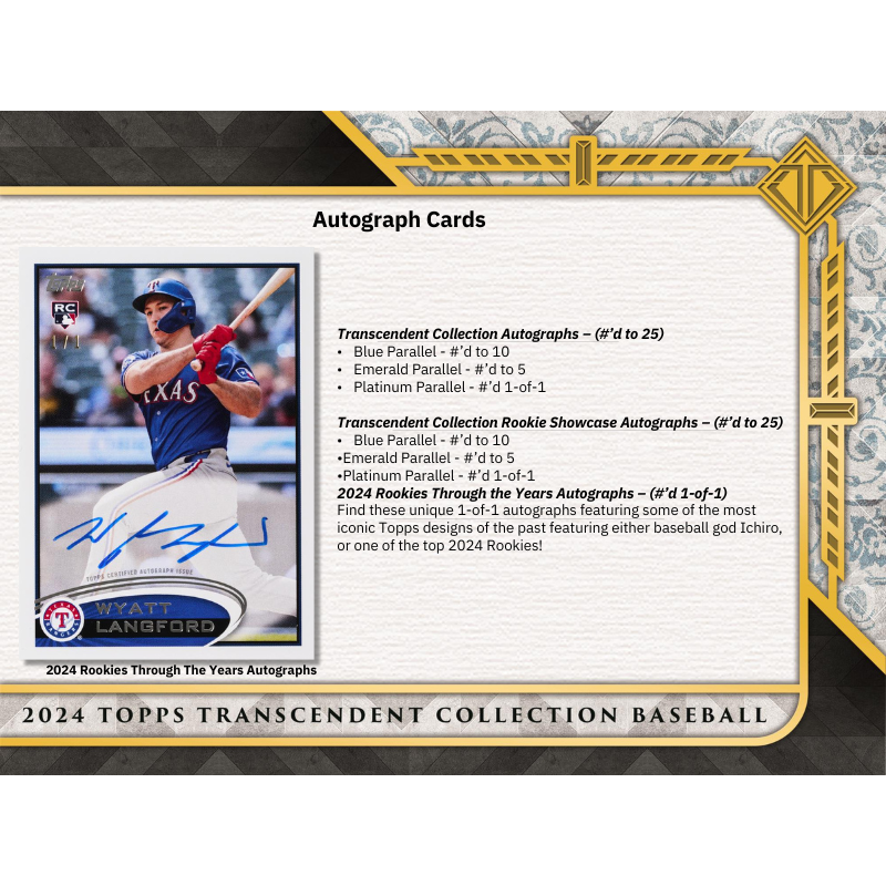 2024 Topps Transcendent Baseball Hobby Case