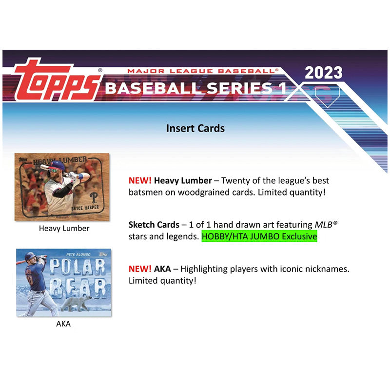 2023 Topps Series 1 Baseball Jumbo Box