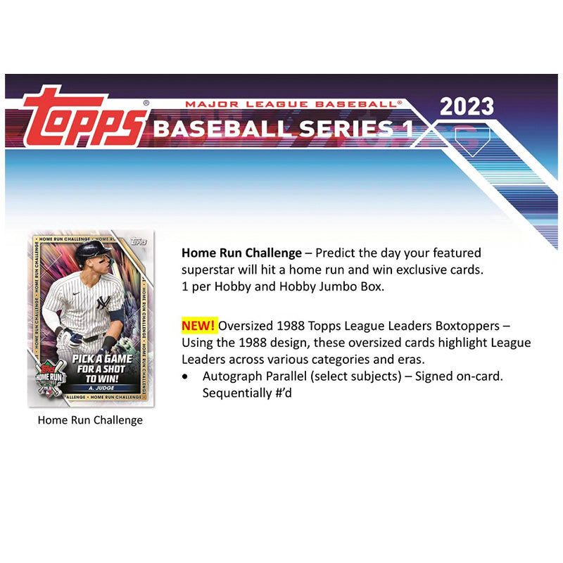 2023 Topps Series 1 Baseball Jumbo Box